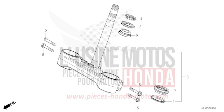 LENKSCHAFT von Africa Twin DCT MAT BALLISTIC BLACK METALLIC (NHA86) von 2022